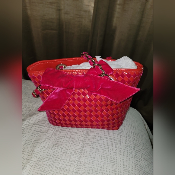 Kate Spade Mini Coal Pink Velvet Weave Purse Handbag PXRU2222 - Picture 1 of 10